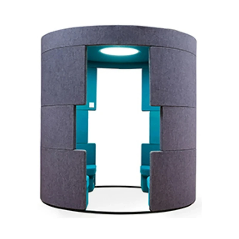 Lounge Fabric Round Meeting Room Reception Booth Sofa Office Pod