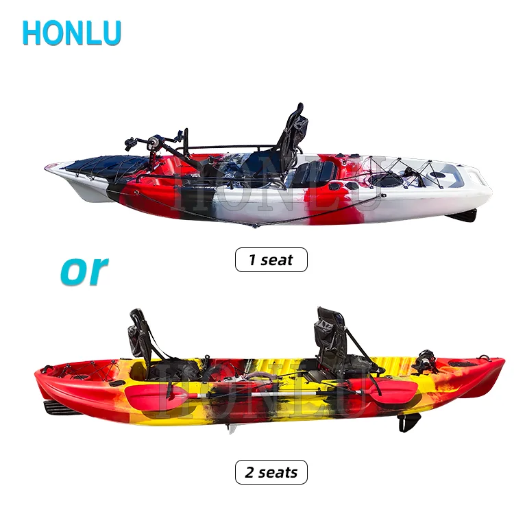 HDPE fishing kayak with customs accessories for fisher man use,kayak fishing boat