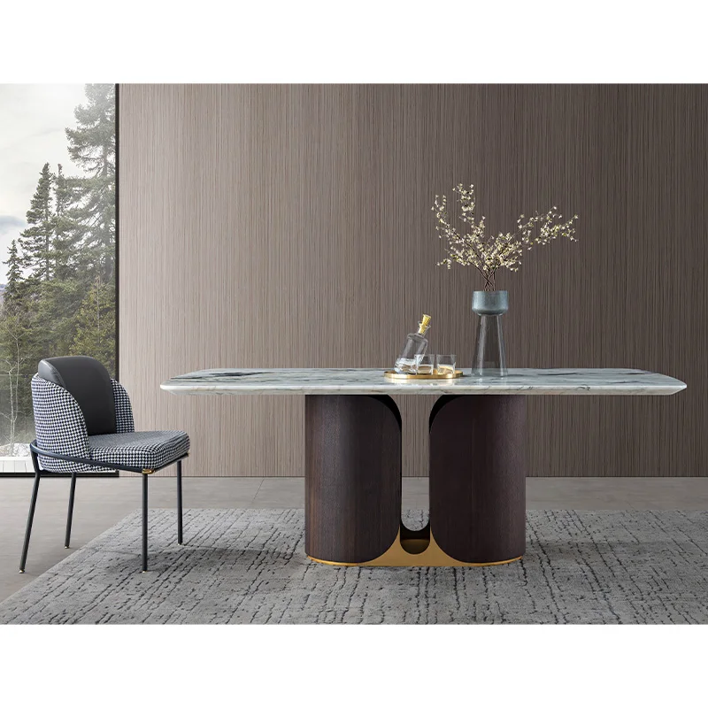 Dining room furniture luxury banquet restaurant leisure dessert modern dining table set with 10 8 6 4 seater chairs