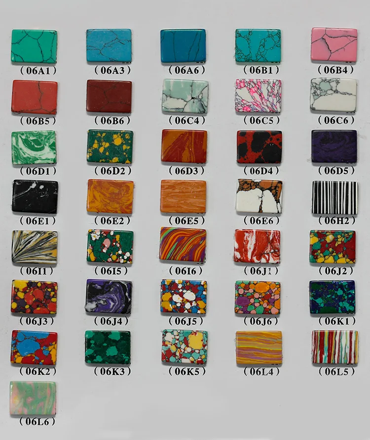 Оптовая продажа синтетический камень желтый Бирюзовый Кабошон