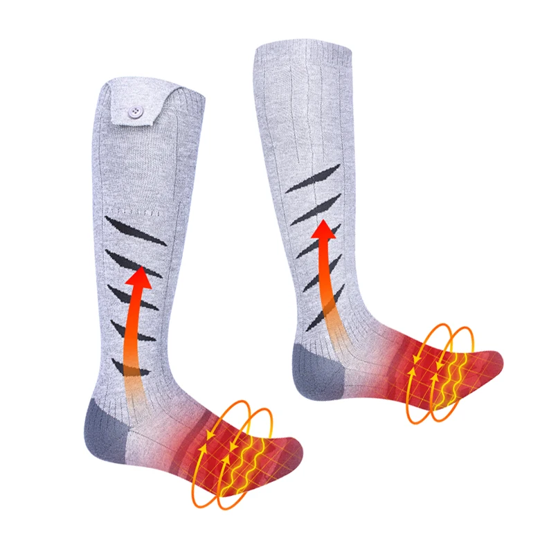 2024 New Winter Warm Unisex Foot socks battery heated over the knee leg charging electrical heated socks for women men