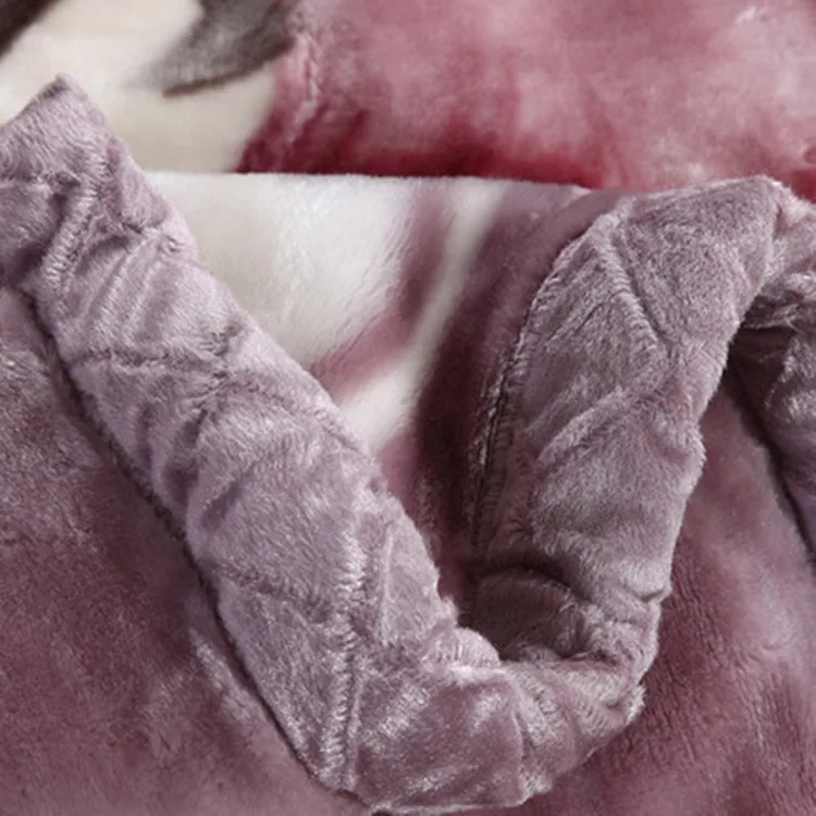 Blanket Double Thick Double Warm Coral Single Bed Blanket For Winter Woven Polyester Floral Sustainable Rectangular