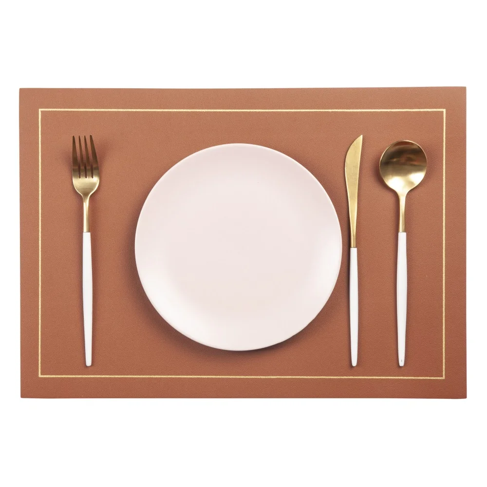 PVC leather table mat table leather mat leather crocodile round table placemats