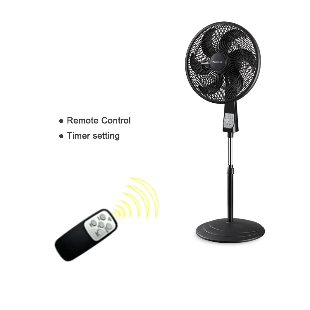 2023 New Arrival AC Operated Wide Oscillation 3 speeds remote control 85w Powerful cooling standing 18 inch Pedestal  fans
