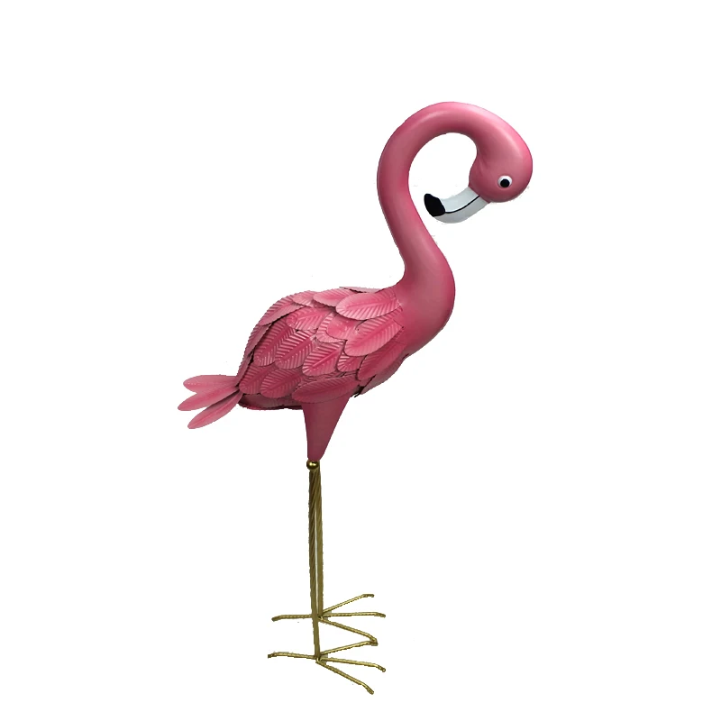 
Custom Home and Garden Decor Iron Metal Materials Flamingo Outdoor Decorations Garden 