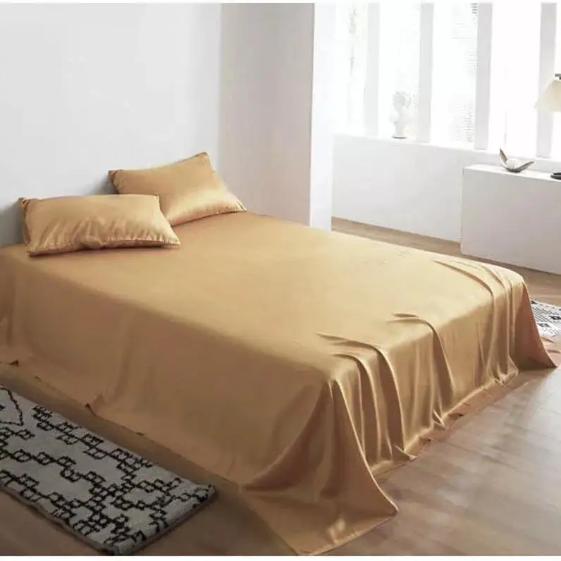 Customized By Customer Pattern Luxury Silk Satin Bedding 100% Pure Silk Bed Sheets OEKO-TEX Qualified