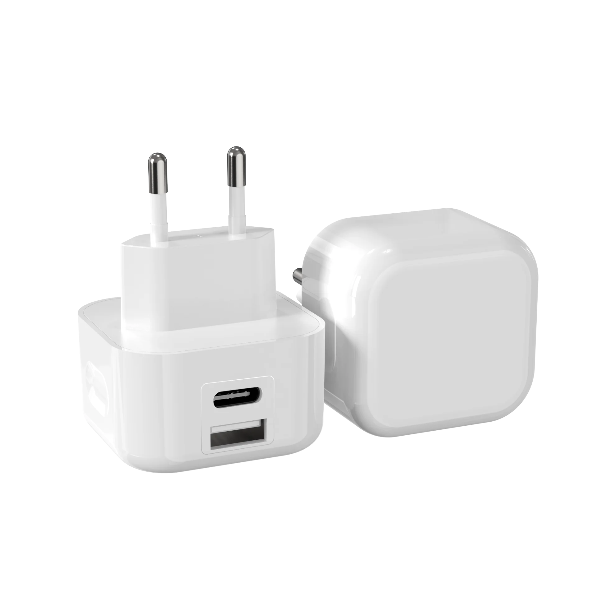 OEM/ODM  EU plug PD 20W charger adapter QC 3.0 18W USB A + C wall charger ppower adapter for Samsung for Iphone