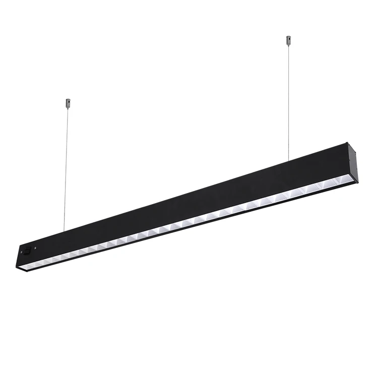 indoor modern pendant shop lamp 4ft 8ft 60w 120w CCT dimmable aluminum linkable linear lighting