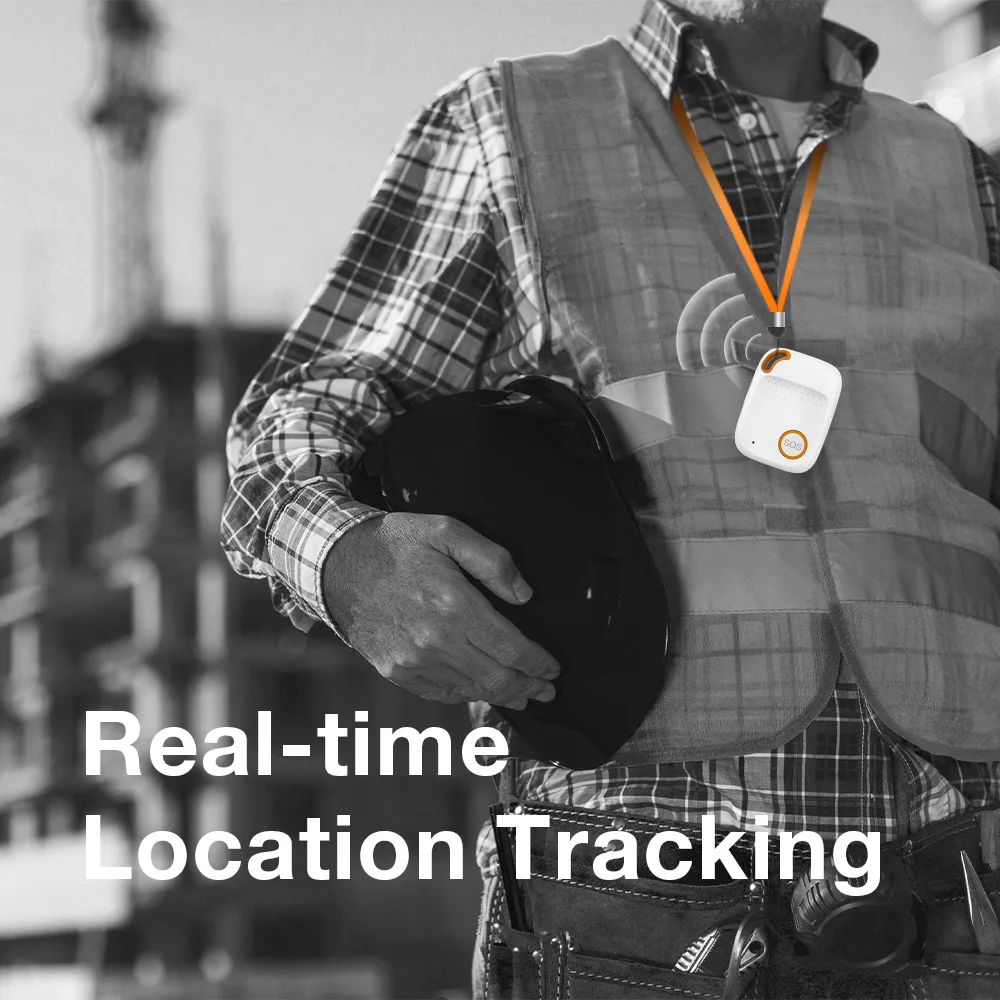 Eview Factory Made EV04 Lonewoker Fall Protection SOS Button Necklace GPS Tracker
