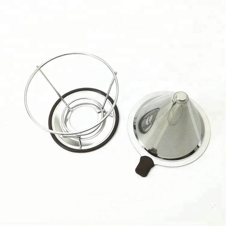 Food Grade 304 Stainless Steel Paperless Pour Over Coffee Dripper