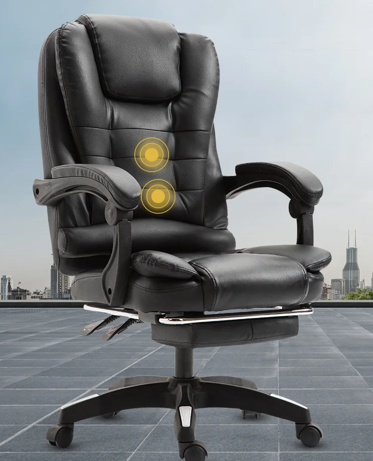 
PU Leather Executive Office Chair Office Revolving Boss Chair With massage function 