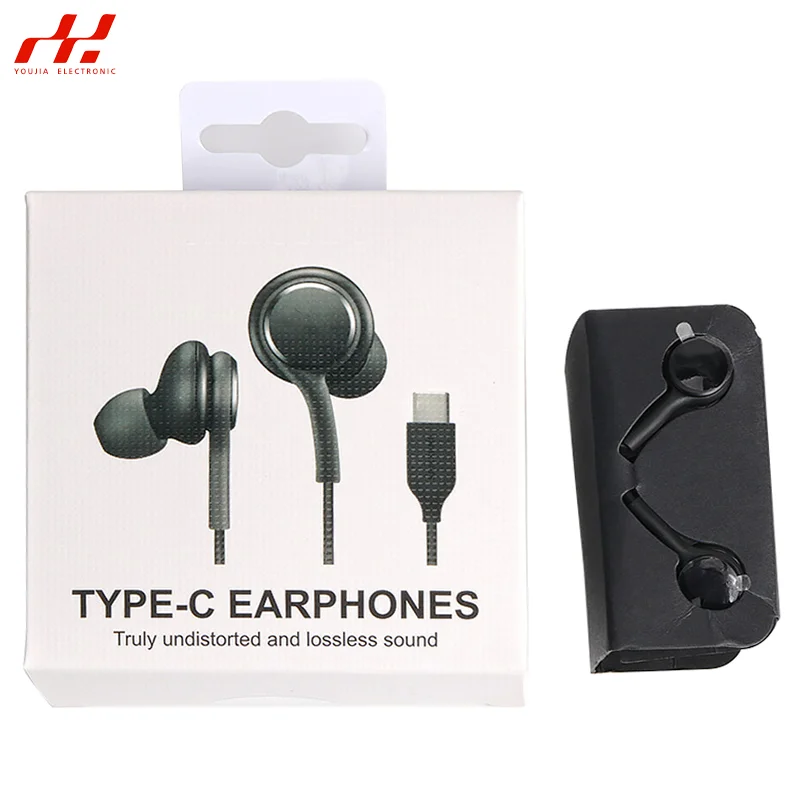 For Samsung AKG Earphone Type C In-Ear Headphone With Mic Wire For Galaxy Note 10 S21 S21 S20 Ultra S20 S20+ S20FE A90 A80