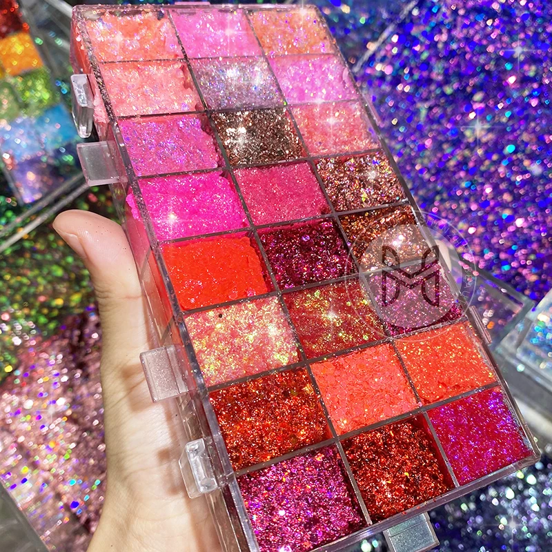 Multipurpose Waterproof Long-lasting Glitter Body Gel Paint Regular Size Wet Eye Shadow Palette for Daily Makeup Custom 100pcs