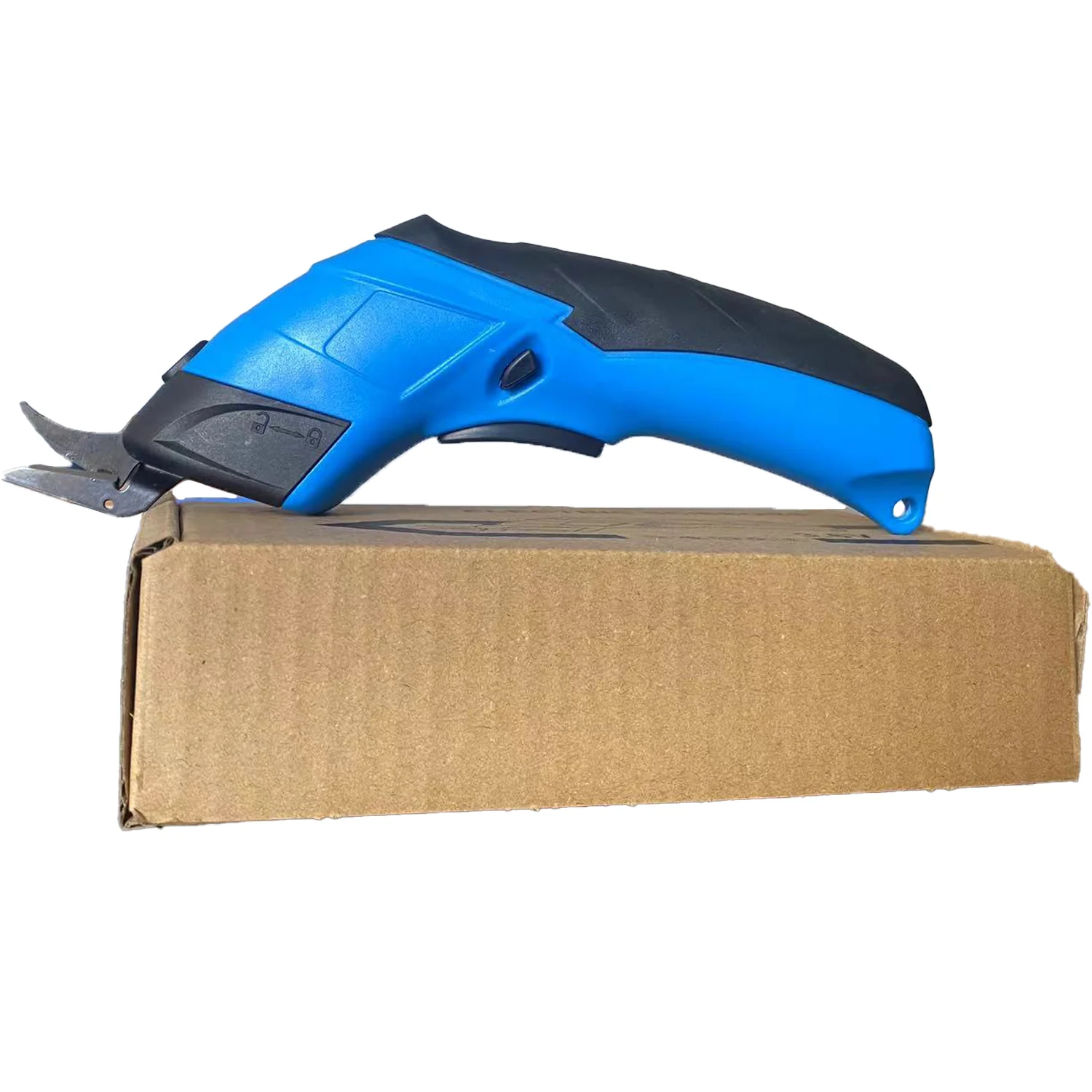 Blue Cordless Electric Fiber Scissors, Class A battery, integrated 2000Mah battery, 40MM Scissors Blade, 12W power, 3.6 Voltage
