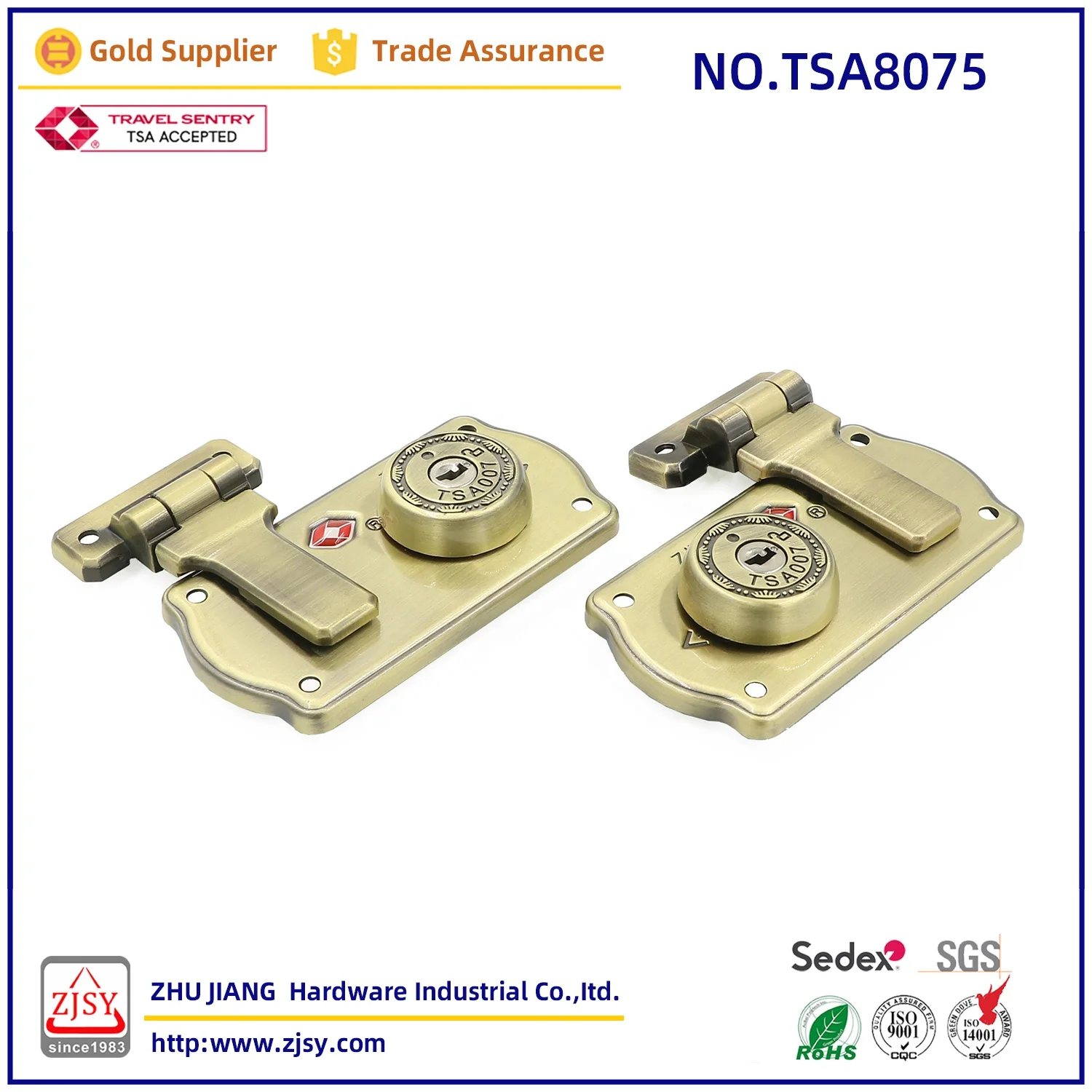 Tsa8075 Fashion High-Quality Customs Key Box Lock Antique Characteristic Equipment Box Lock