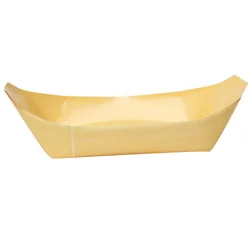 Biodegradable disposable boat shape oil-proof octopus balls snack plates paper tray