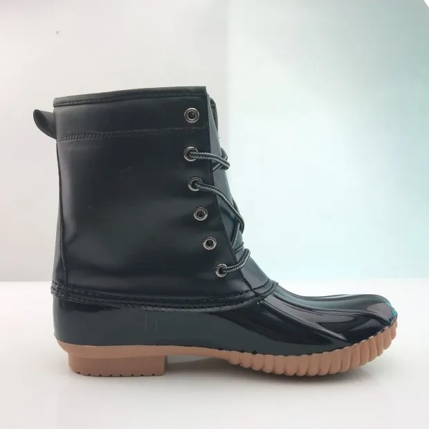 Free Shipping High Quality Plush Martin Boots Warm Fur Ankle Zipper Duck Rain Boot Waterproof Non Slip Shoes Duck Hunting Boots