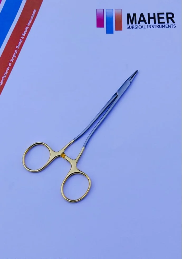 Sarot Needle Holder - Tungsten Carbide Tc Gold 18cm German High Quality Suppliers mahersi