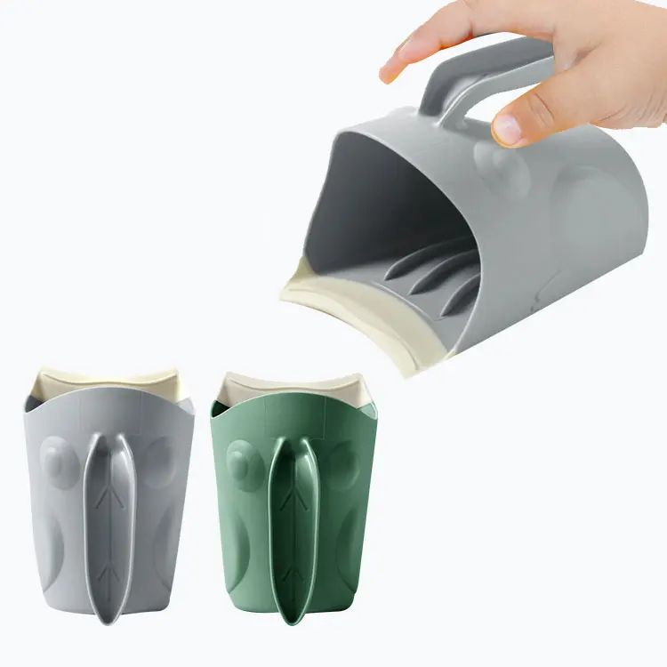 Baby Shampoo Cup Hot Sale Baby Bath Rinse Cup, Waterfall Rinser Silicone Opp Bag Multifunction Brush SY Silicone Kids Bath Jug