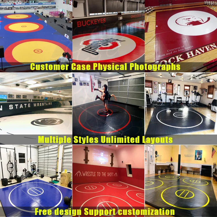 Professional 10x10 ft Wrestling Roll Mats pvc vinyl xpe foam Roll up mats for Martial Arts Clothing and Wrestling Practice