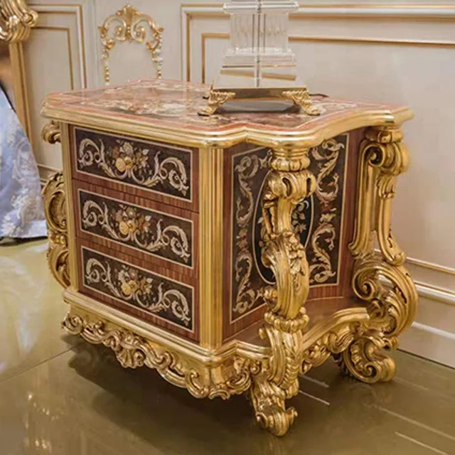 Italy design Luxury Carved Wood TV Stand, Classic Marquetry Inlaid TV Cabinet, Antique French style Sideboard
