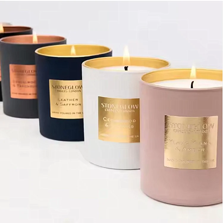 High Quality Custom Logo Scented Candle Smokeless Soy Scented Candles Gift Aroma Candle For Party Supplies Wedding