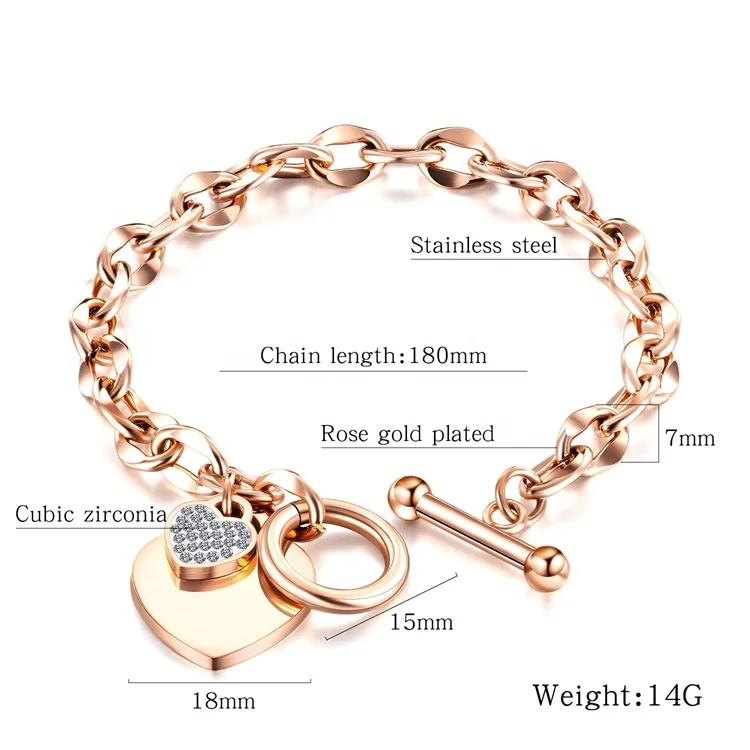 Best Selling Bracelet With Cubic Zirconia Stainless Steel Bracelets 18K Gold Plated Bracelets For Women