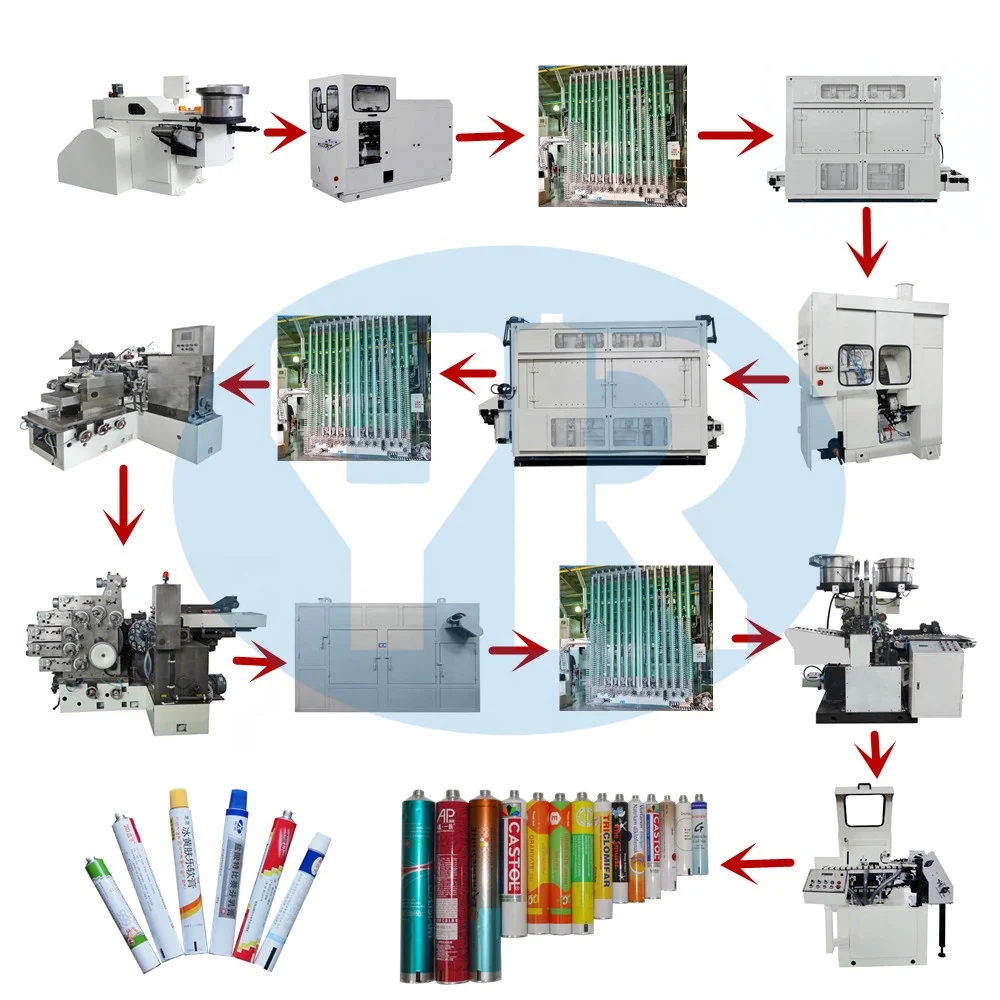 Slug Press Aluminum Cosmetic Collapsible Soft Empty Tube Making Machines Line