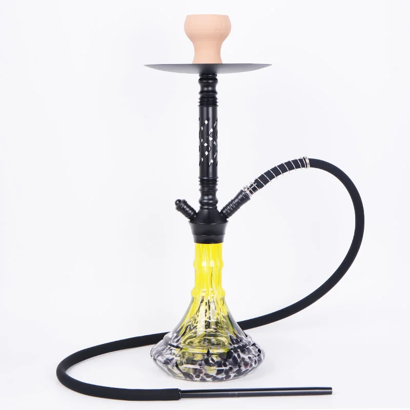 Custom Portable Double Holes Shisha Aluminum Alloy Alpha Russian Shisha Hookah Full Set