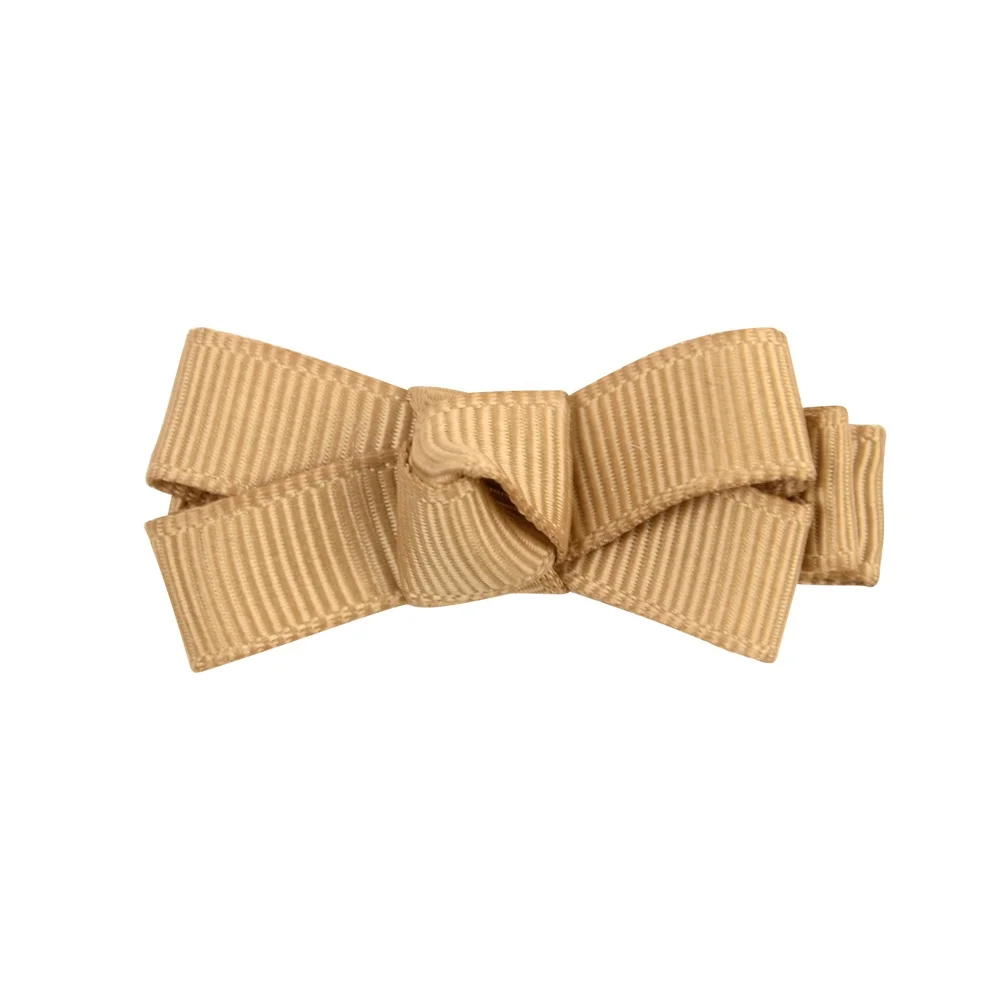 E-Magic hot sale baby girls hair bow with clip 2 inch snap soft fabric baby hair clip handmade mini ribbon bow for Infant