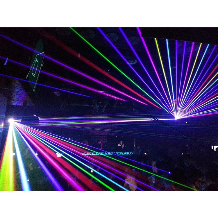High Power 15W Rgb Full Color 3D Laser Projector Dmx512 Laser Light For Dj Disco Stage