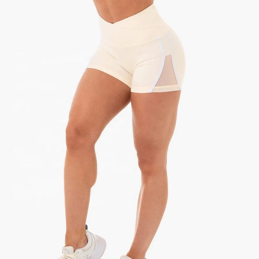 Custom Plus Size Gym Shorts Womens Recycled Fabric Spandex Yoga Short Tights Active Wear