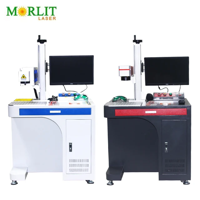 20W 30W  Fiber Laser Marking Machine on Plastic Stainless Steel Jewelry co2 laser marking machine