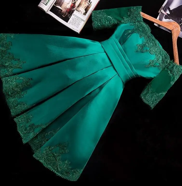 Bridesmaid short dress fashion Lace bridal dress off-shoulder wedding dresses