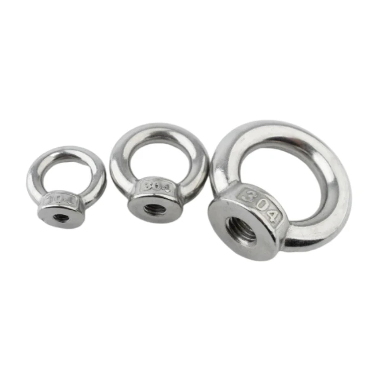 Кольца из нержавеющей стали 304, гайки, анкерное подъемное кольцо, овальная глазная Резьбовая гайка