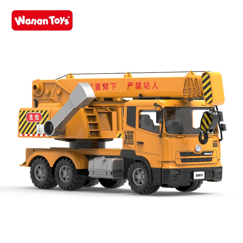 Kids mini diecast model big size  construction truck crane truck machine stem toy with claw for 5 year old construction sets