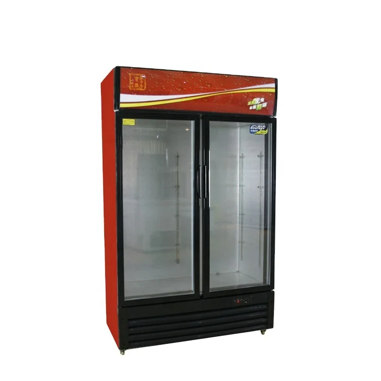 1000L 1200L Factory exports high quality 1200 commercial display glass cabinets commercial vertical showcase For Supermarket
