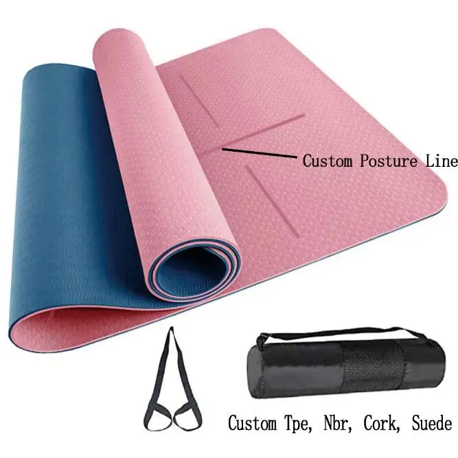Eco Friendly Custom Thick Sports Workout Pilates Fitness Exercise Gym Tpe Tapete Tapis De Yoga Matt Yogamat Yogamatte Yoga Mat