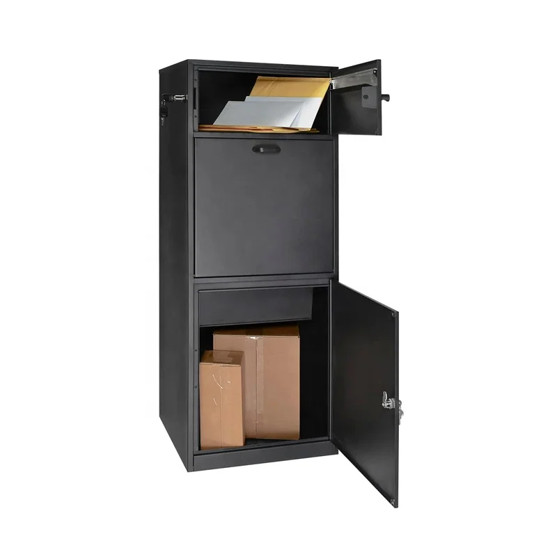 Outdoor Metal Safe Large Steel Package Letter Box Secure Galvanized Steel Parcel Drop Box Mailboxes