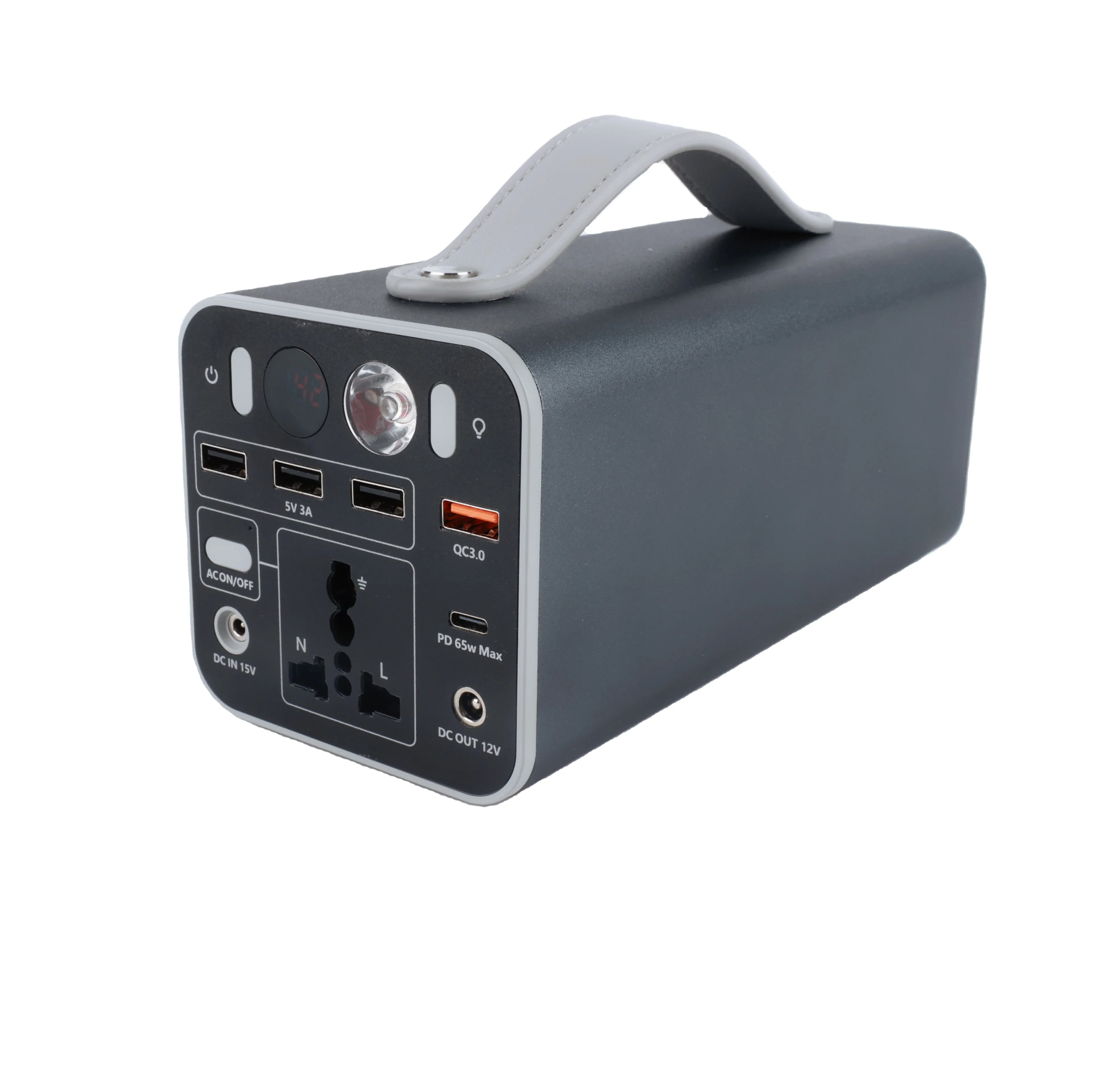 150W Solar Generator AC Power Bank Energy System Storage Power Flashlight Portable Power Station Camping Backup Emergency Home