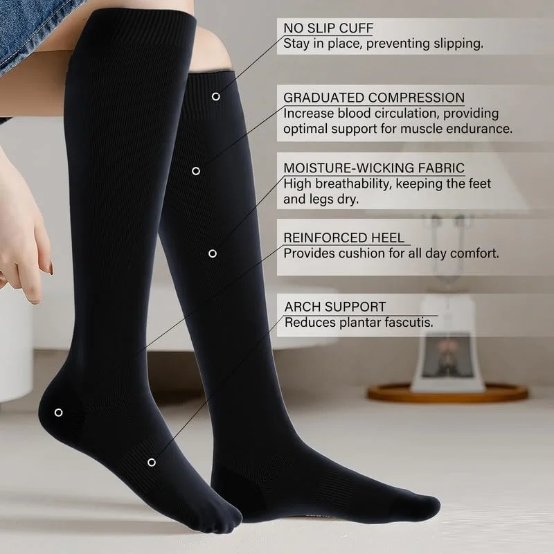 Bamboo Material Sustainable Custom Sock Sport Compress Compression Socks