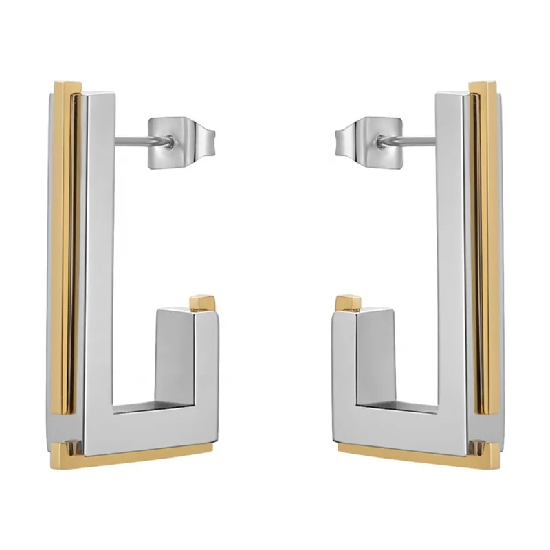 Original Design 18K Gold Plated Stainless Steel Jewelry Piercing Ear Stud Mix Color For Women Party Gift Earrings E221420