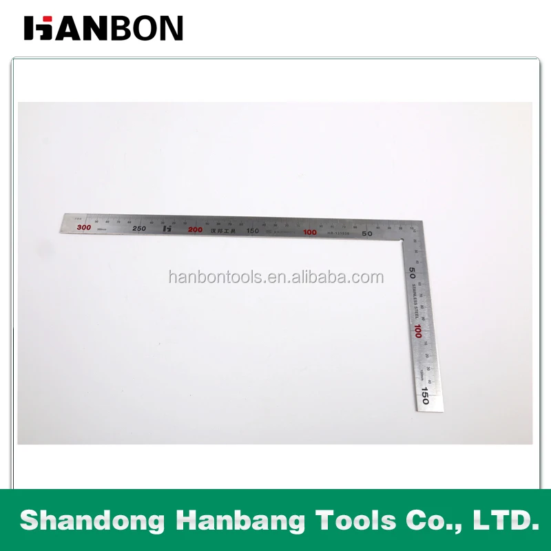 Measuring Ruler Carpenter Woodworking Thick Stainless Steel Square for Accuracy Measuring