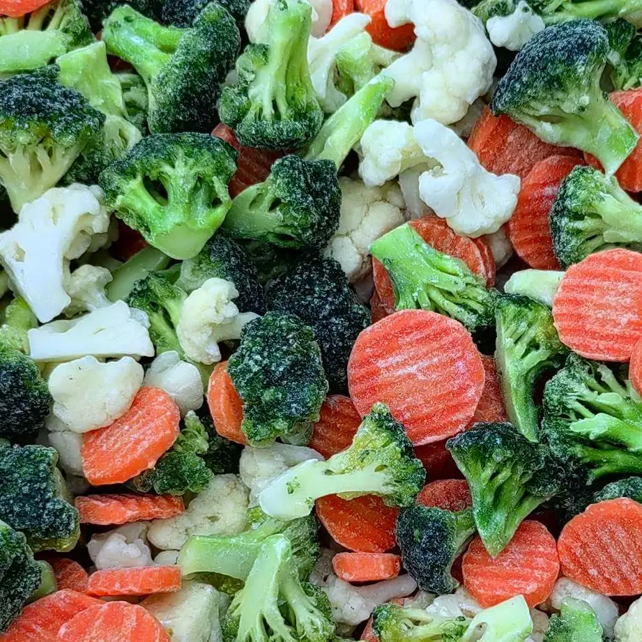 IQF Quick Frozen California Mixed Vegetables 3 Ways Mix Carrot Slices Broccoli White Cauliflower Cuts with BRC Certificate