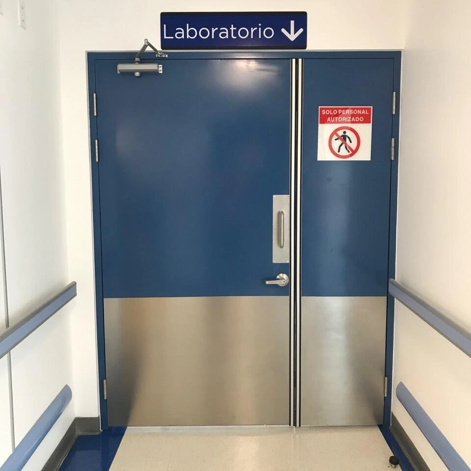 45-180min UL standard Fire rated powder coating galvanized steel hospital door with UL listed hardwares