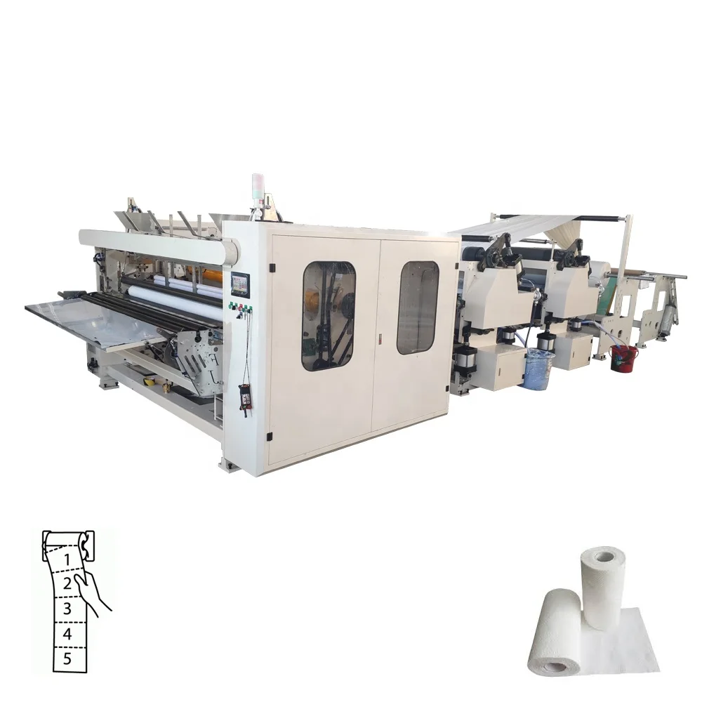 Full Automatic Toilet Paper and Kitchen Towel Rewinding Machine