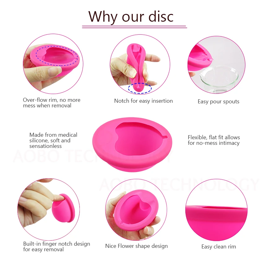 Private label Easy Removal Feminy Medical grade Silicone Reusable menstrual disc