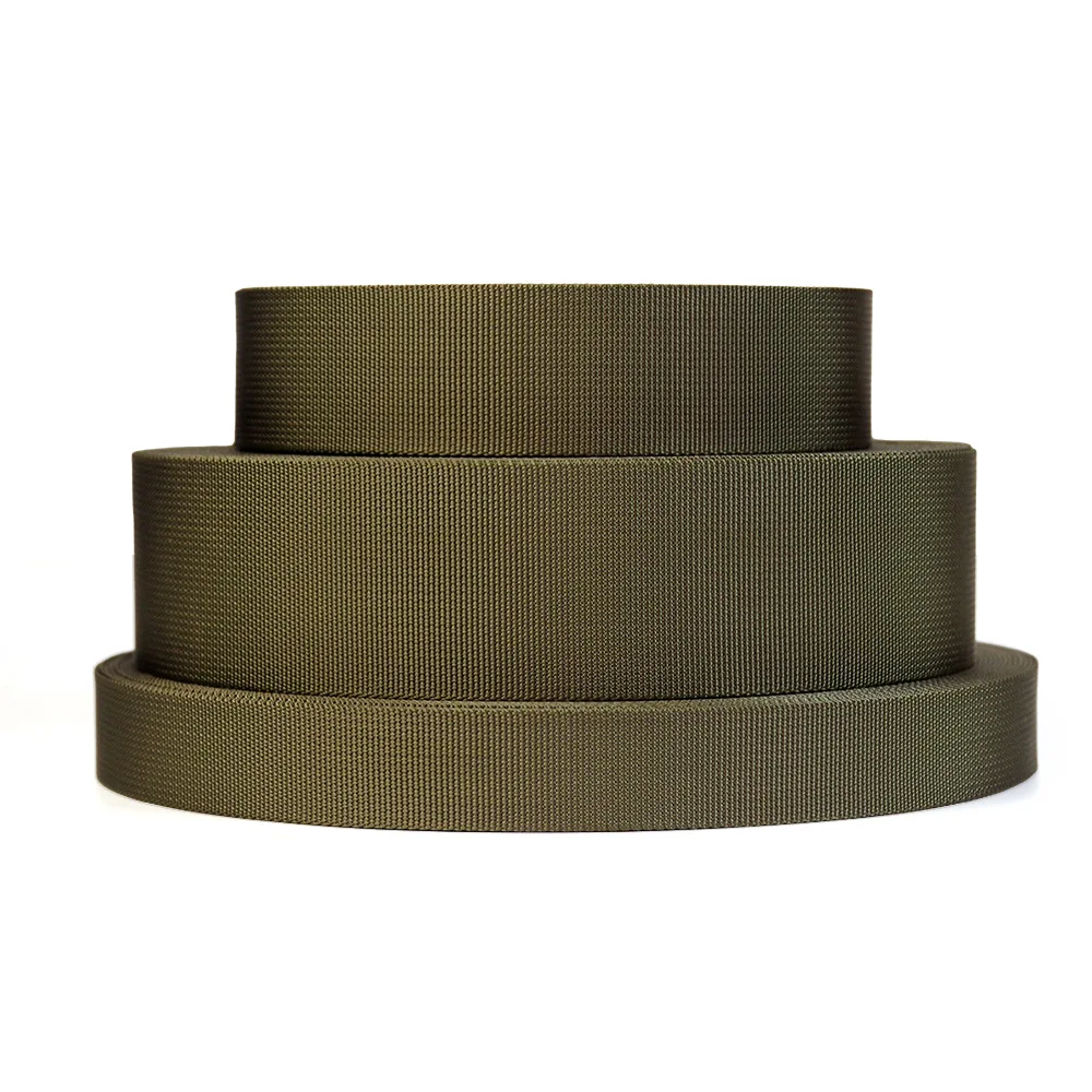 High Strength MOLLE Strap Nylon PA 66 Ranger Green Webbing  For Backpack Vest Tactical Webbing