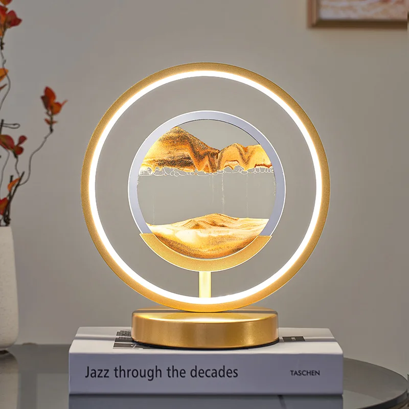 quicksand painting table lamp hourglass decoration office desktop housewarming new home wedding gift birthda