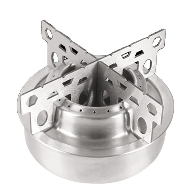 Outdoor Portable Picnic Stove Small Round Alcohol Heater Stove With Support